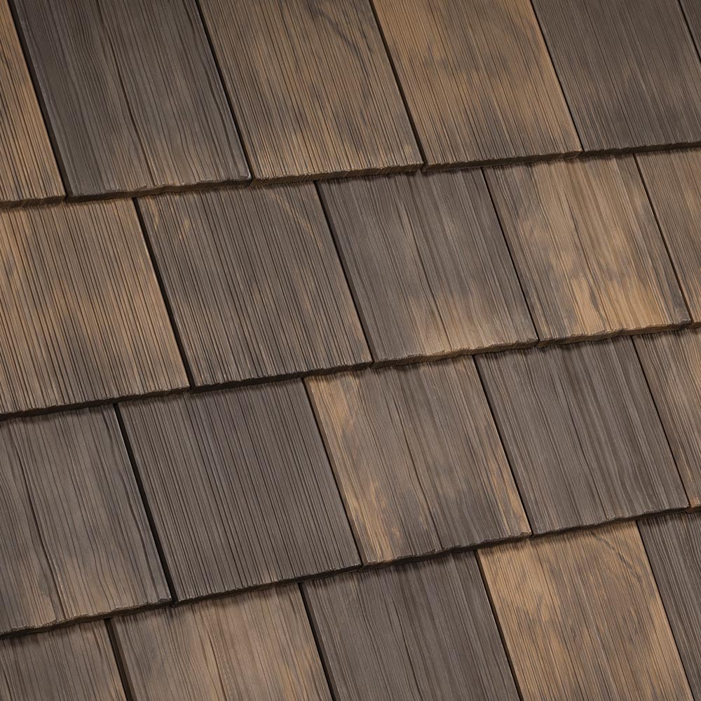 DaVinci Composite Roof Scapes, 9" Single-Width Shake Roof Tile, Multi-Color