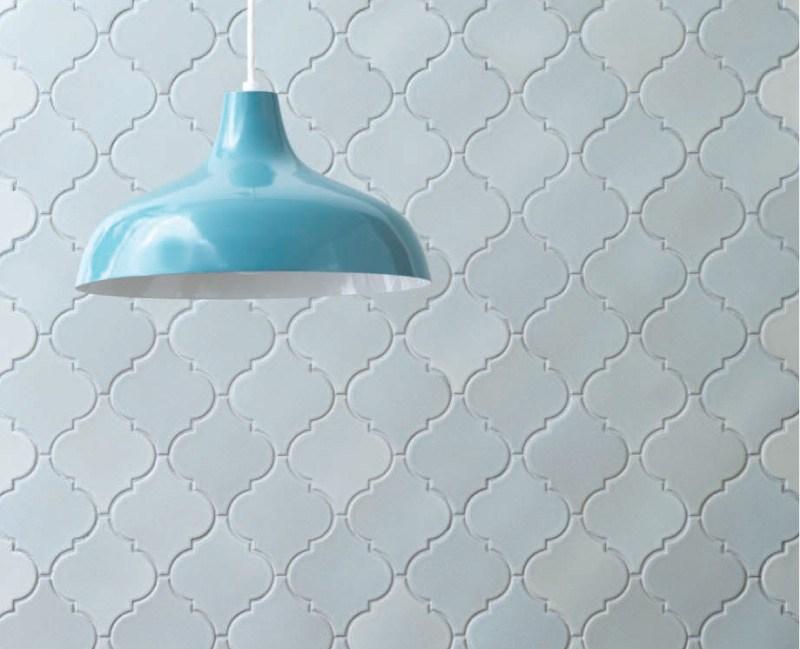 Cepac Porcelain Mosaic Tiles, Frost Proof/Acid Resistant, Arabesque, Multi-color, 4-1/2″