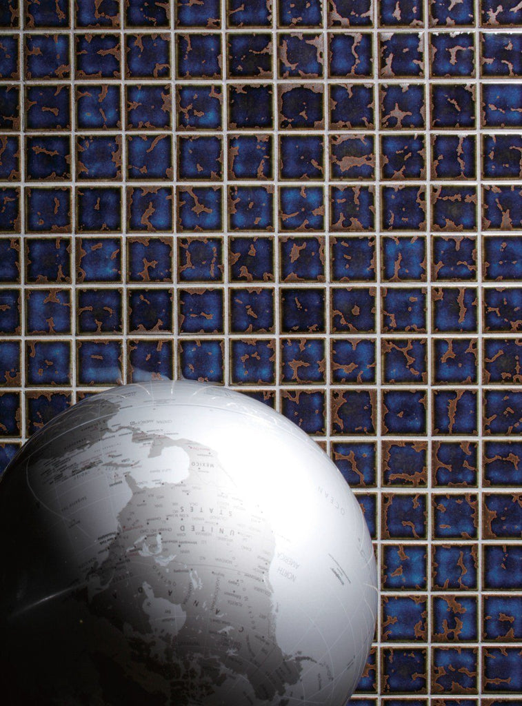 Cepac Porcelain Mosaic Tiles, Frost Proof/Acid Resistant, Oceanic, Multi-color, 2″ x 2″