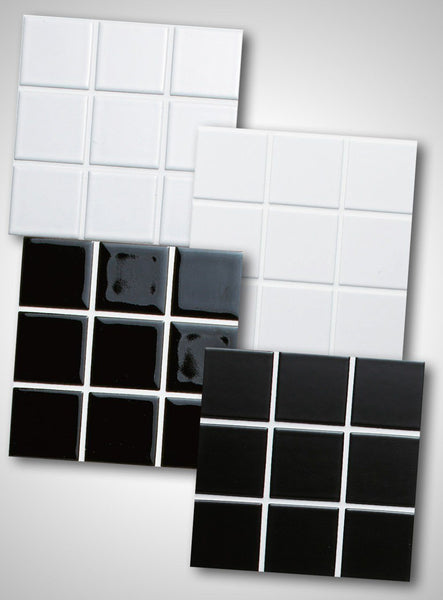 Cepac Porcelain Mosaic Tiles, Frost Proof/Acid Resistant, Quad, Multi-color, 2″ x 2″