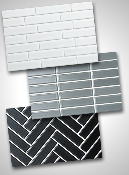 Cepac Porcelain Mosaic Tiles, Frost Proof/Acid Resistant, Retro, Multi-color, 1″ x 4″