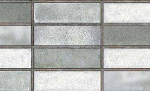 Diesel Living, Iris Ceramica Wall Tiles, Industrial Glass, Green, Multi-size
