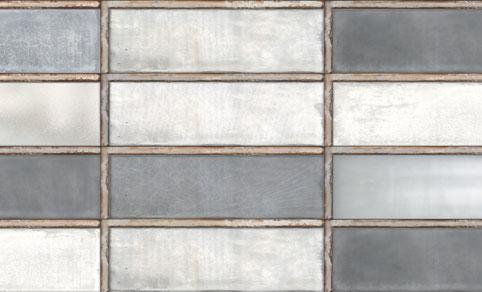 Diesel Living, Iris Ceramica Wall Tiles, Industrial Glass, Grey, Multi-size