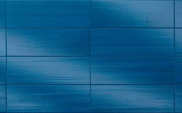Diesel Living, Iris Ceramica Wall Tiles, Synthetic, Tape Blue, 4”x12”