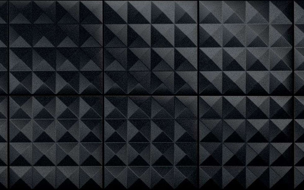 Diesel Living, Iris Ceramica Wall Tiles, Synthetic, Hard Studs Black, 8”x8”