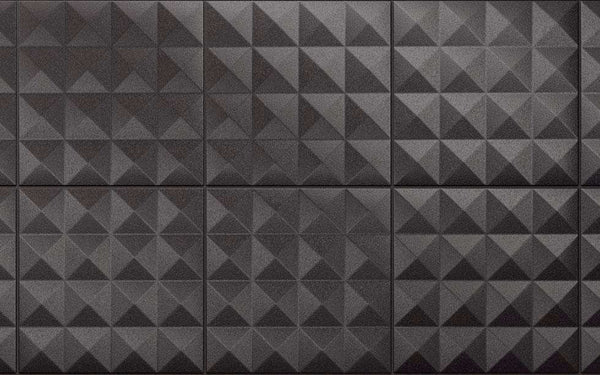 Diesel Living, Iris Ceramica Wall Tiles, Synthetic, Hard Studs Greige, 8”x8”
