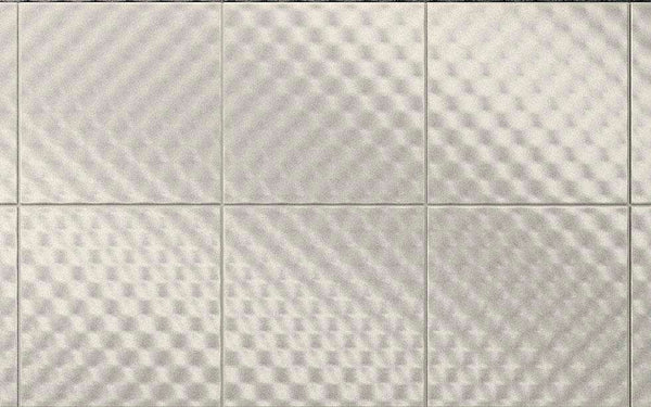 Diesel Living, Iris Ceramica Wall Tiles, Synthetic, Soft Studs White, 8”x8”