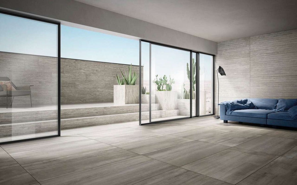 Diesel Living, Iris Ceramica Floor Tiles, Arizona Concrete, Steel, Multi-size