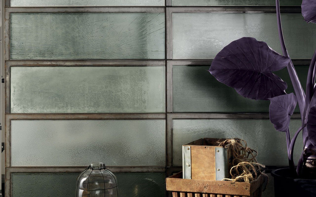 Diesel Living, Iris Ceramica Wall Tiles, Industrial Glass, Green, Multi-size
