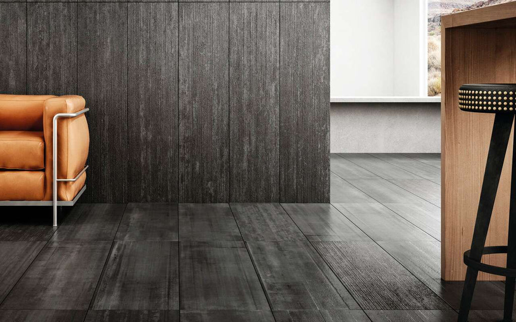 Diesel Living, Iris Ceramica Floor Tiles, Arizona Concrete, Black, Multi-size