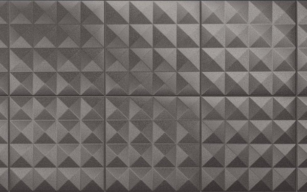 Diesel Living, Iris Ceramica Wall Tiles, Synthetic, Hard Studs Grey, 8”x8”