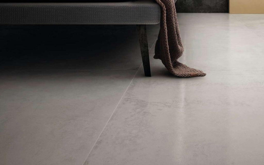 Diesel Living, Iris Ceramica Floor Tiles, Grunge Concrete, Scratch White, Multi-size