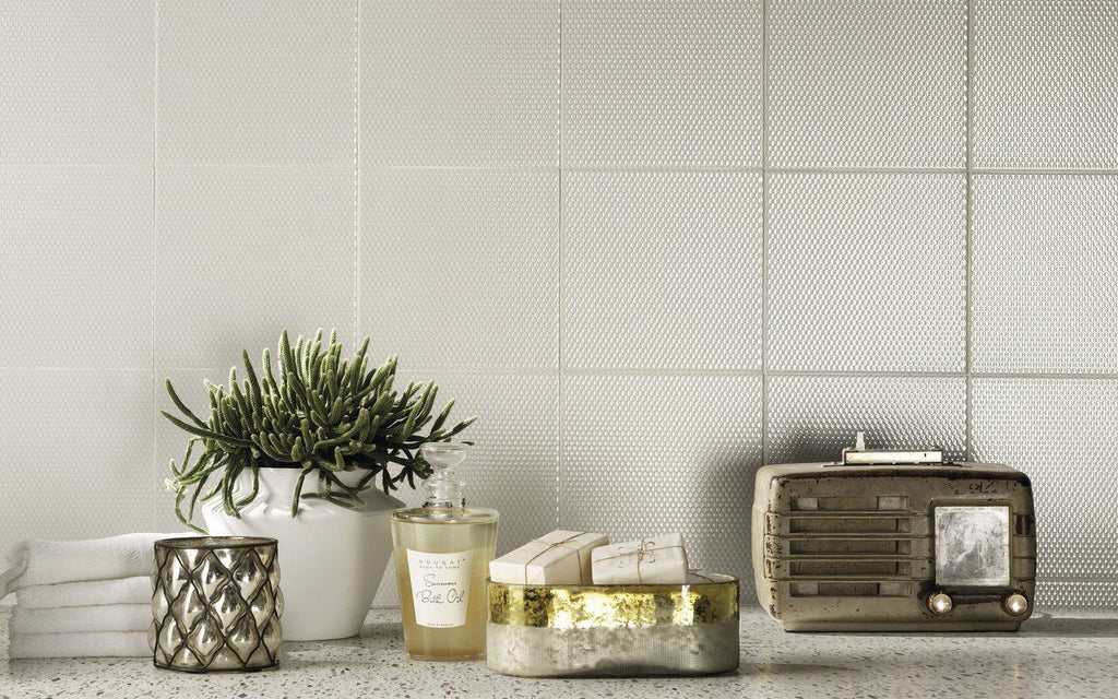 Diesel Living, Iris Ceramica Wall Tiles, Fence, Micro White, 8”x8”