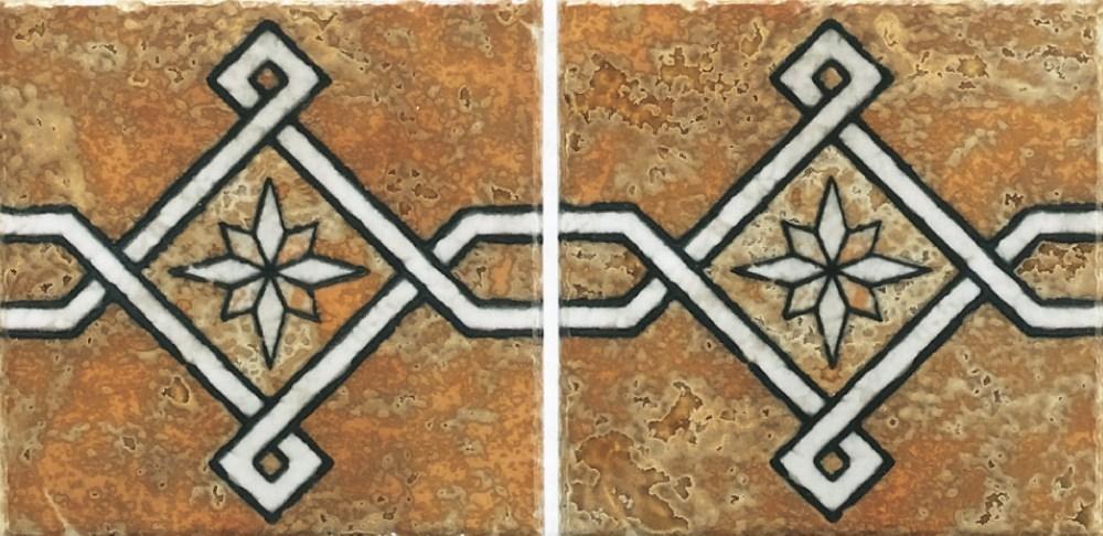 Cepac Porcelain Mosaic Tiles, Frost Proof/Acid Resistant, Antique Polar Star, Multi-color, 6″ x 6″