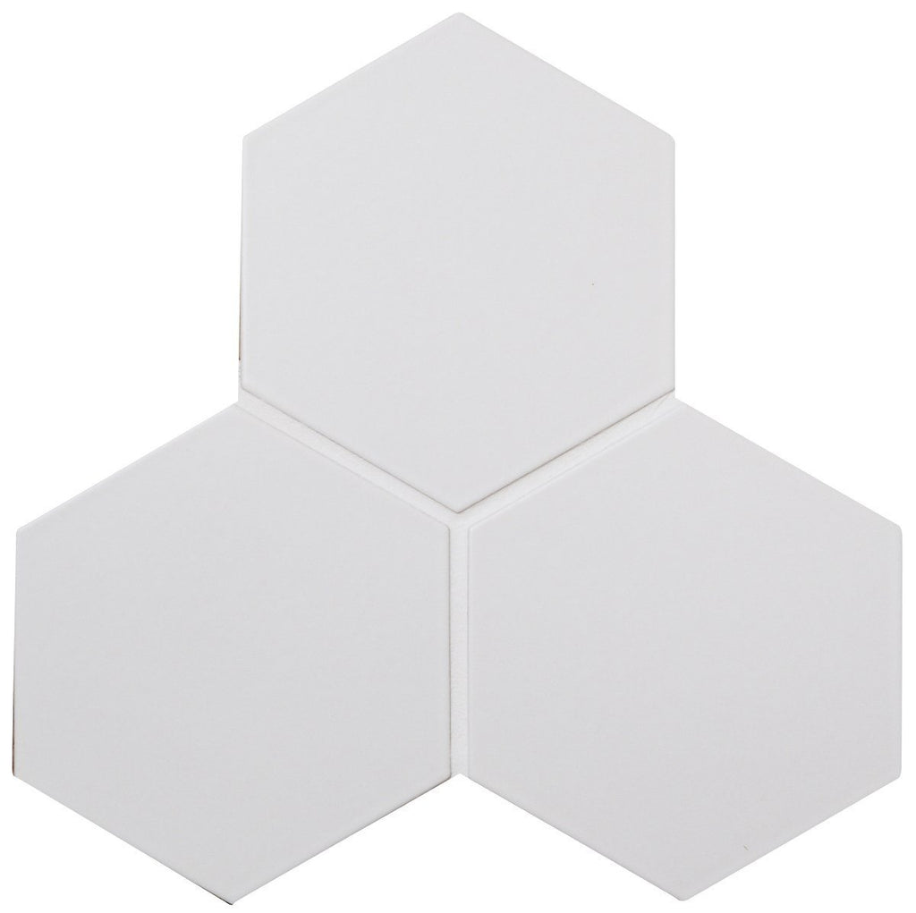 Cepac Porcelain Mosaic Tiles, Frost Proof/Acid Resistant, Retro, Multi-color, 5″ Hexagon
