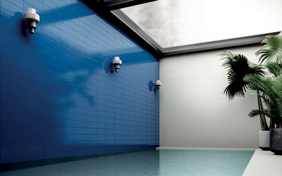 Diesel Living, Iris Ceramica Wall Tiles, Synthetic, Tape Blue, 4”x12”