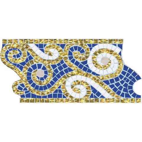 Mir Mosaic, Alma Tiles, Borders Collection, BC530, 15.7" x 7"