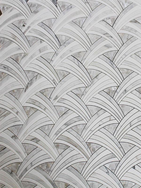 Mir Mosaic, Skalini Tiles, Waterjet Collection, Coastal Surge, 11.4" x 12.3"