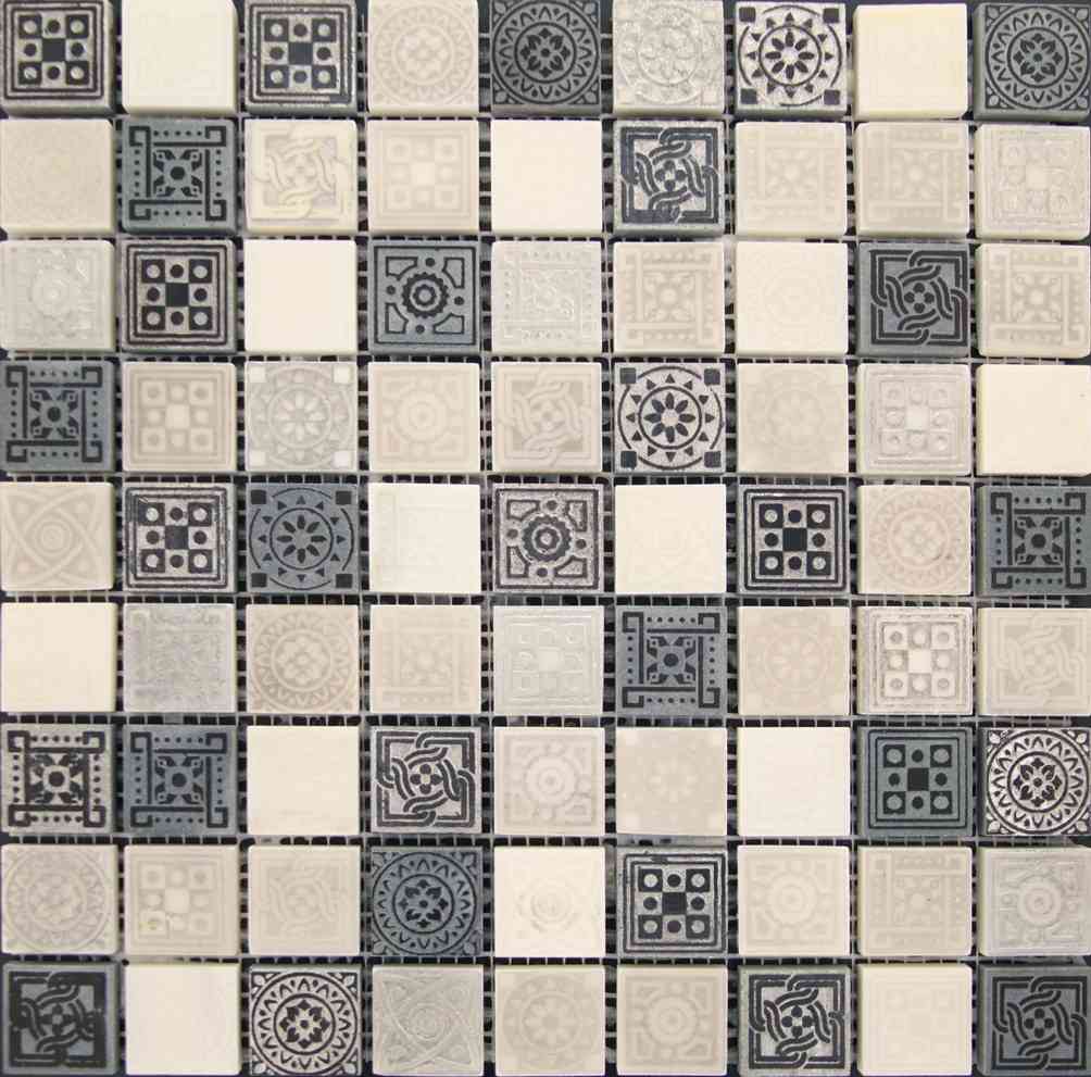 Mir Mosaic, Skalini Tiles, Artistic Collection, Multi-color, 12" x 12"