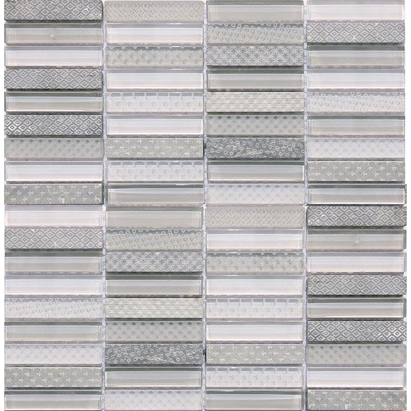 Mir Mosaic, Skalini Tiles, Artistic Collection, Multi-color, 11.8" x 11.8"