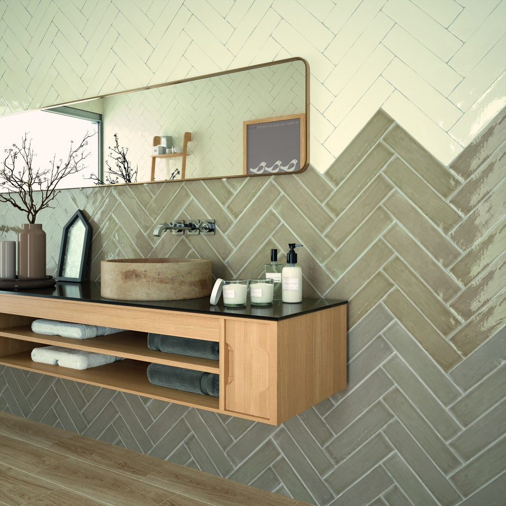 DUNE Wall and Floor Tiles, Ceramics, Quarter Round Atelier, Multi-Color, 0.6″ x 11.8″