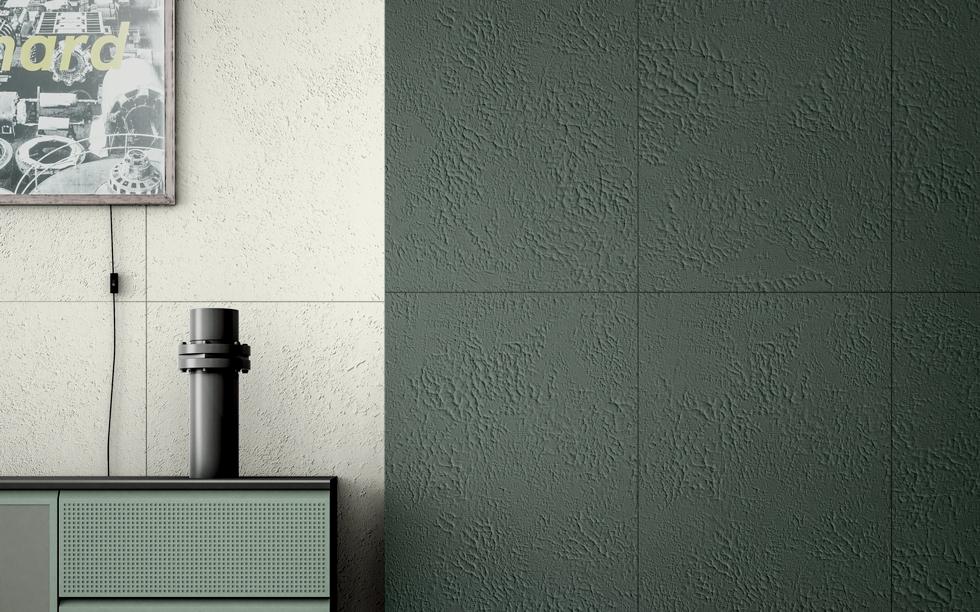 Diesel Living, Iris Ceramica Floor Tiles, Cement Mexican, Rugged Deep Green, Multi-size