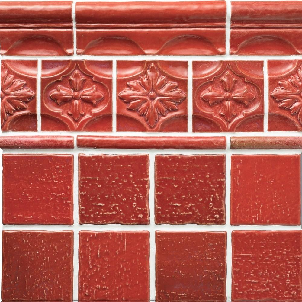 Cepac Porcelain Mosaic Tiles, Frost Proof/Acid Resistant, Heritage, Multi-color, 4″ x 4″