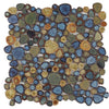 Elysium Tiles, Handmade Porcelain Mosaic, Growing, Multi-color, 11.5" x 11.5"