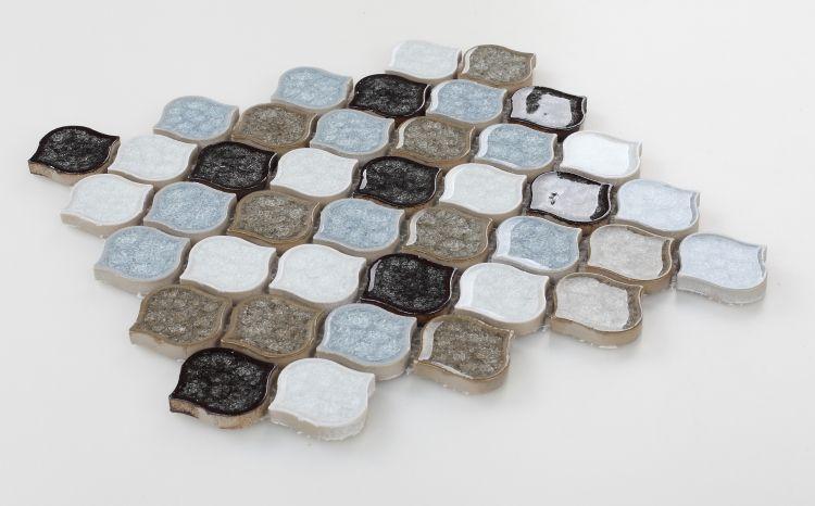 Elysium Tiles, Crackle Glass Mosaic, Van Gogh, Multi-size