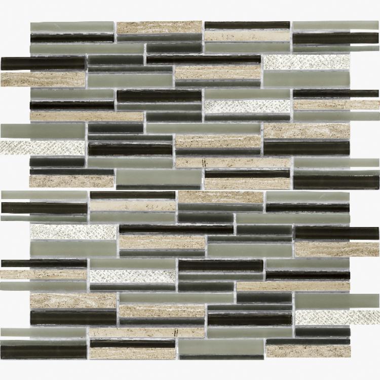 Elysium Tiles, Mosaic Glass, Inga, Multi-size