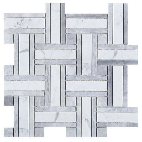 Elysium Tiles, Marble Mosaic, Matrix Loft, 12" x 12"