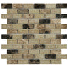 Elysium Tiles, Crackle Glass Mosaic, Cappuccino, Multi-size