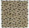 Elysium Tiles, Crackle Glass Mosaic, Cappuccino, Multi-size