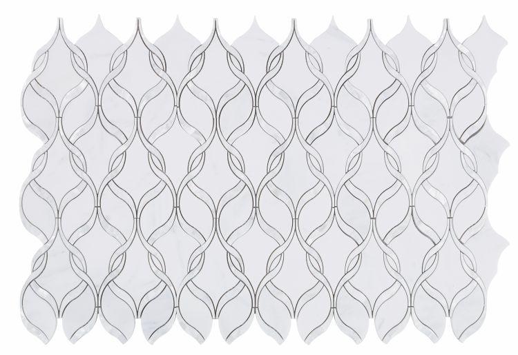 Elysium Tiles, Pearl Mosaic, Prestige Pearl, 7.25" x 12"