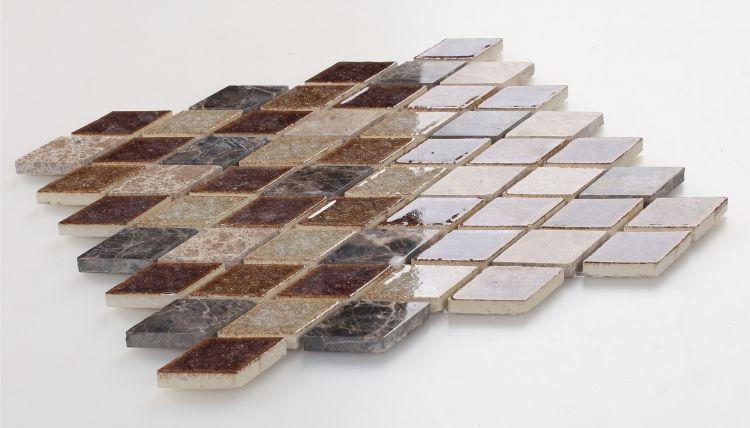 Elysium Tiles, Crackle Glass Mosaic, Princess, Multi-size