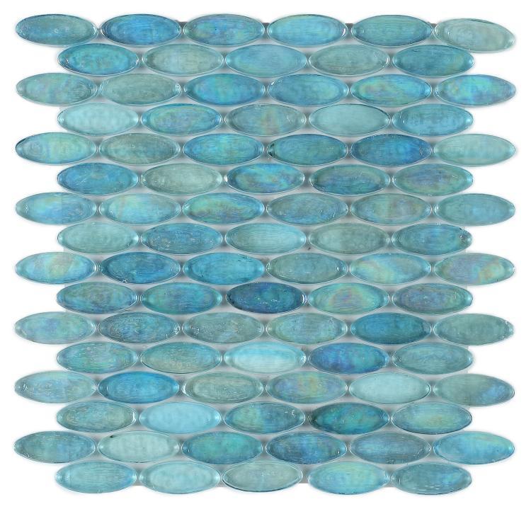 Elysium Tiles, Mosaic Glass, Malibu, Multi-color, Multi-size