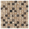 Elysium Tiles, Crackle Glass Mosaic, Cappuccino, Multi-size