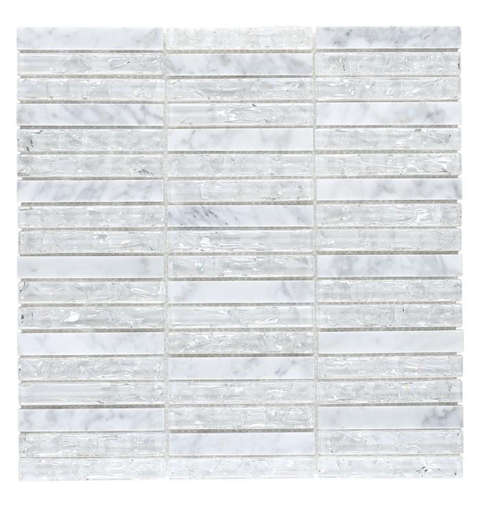 Elysium Tiles, Mosaic Glass, Icy, Multi-size