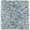 Elysium Tiles, Mosaic Glass, Linear, Multi-color, 11.75" x 12"