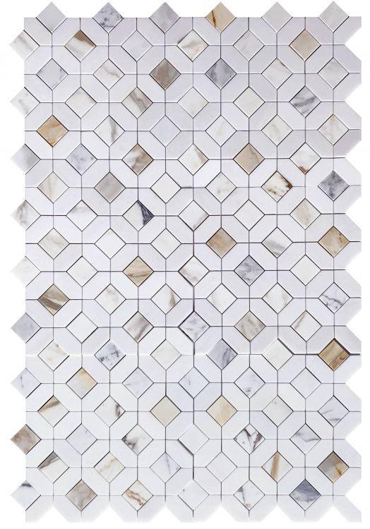 Elysium Tiles, Marble Mosaic, Eclipse, Multi-color, Multi-size