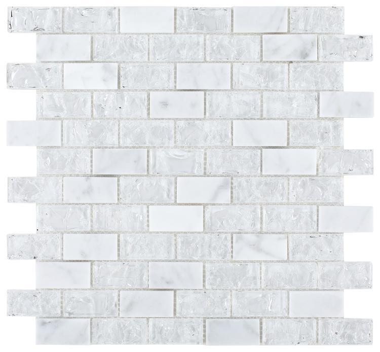 Elysium Tiles, Mosaic Glass, Icy, Multi-size