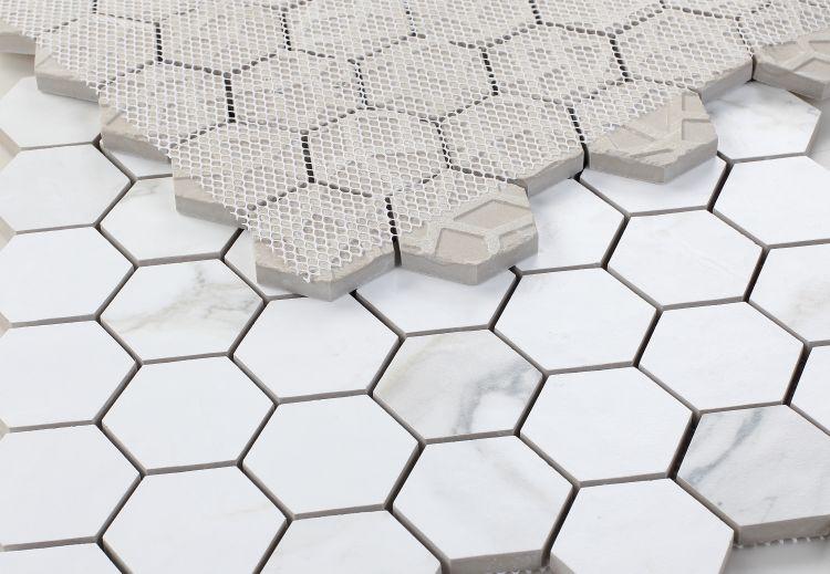 Elysium Tiles, Porcelain Tiles, Calacatta Dorado Stone, Multi-color, Multi-size