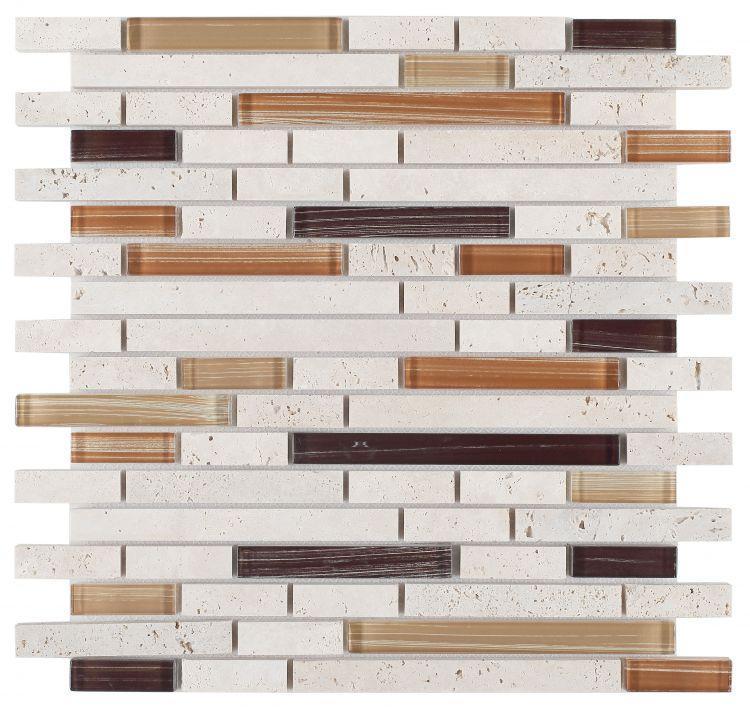 Elysium Tiles, Mosaic Glass, Helios, Stack, 11.75" x 12"