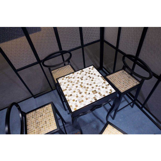 Elysium Tiles, Mosaic Glass, Rif Lite Alexandria Malla, 12.25" x 12.25"