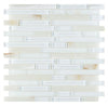 Elysium Tiles, Mosaic Glass, Linear, Multi-color, 11.75" x 12"