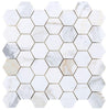 Elysium Tiles, Marble Mosaic, Hexagon, Multi-color, Multi-size