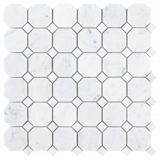 Elysium Tiles, Marble Mosaic, Octagon, Multi-color, Multi-size