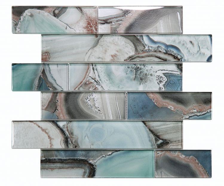 Elysium Tiles, Mosaic Glass, Casale, Multi-color, 11.75" x 11.75"