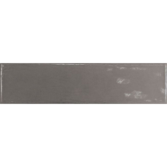 Elysium Tiles, Ceramic Tile, Villa Rica Dark Grey, 3" x 12"