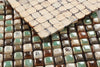Elysium Tiles, Handmade Porcelain Mosaic, Atlas, Multi-color, 11.75" x 11.75"